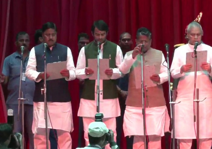 RJD leader Tej Pratap Yadav and four other MLAs take oath as ministers