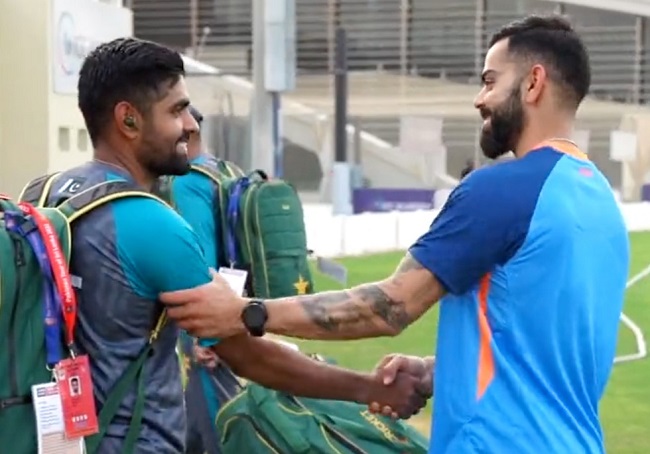 Virat Kohli meets Babar Azam