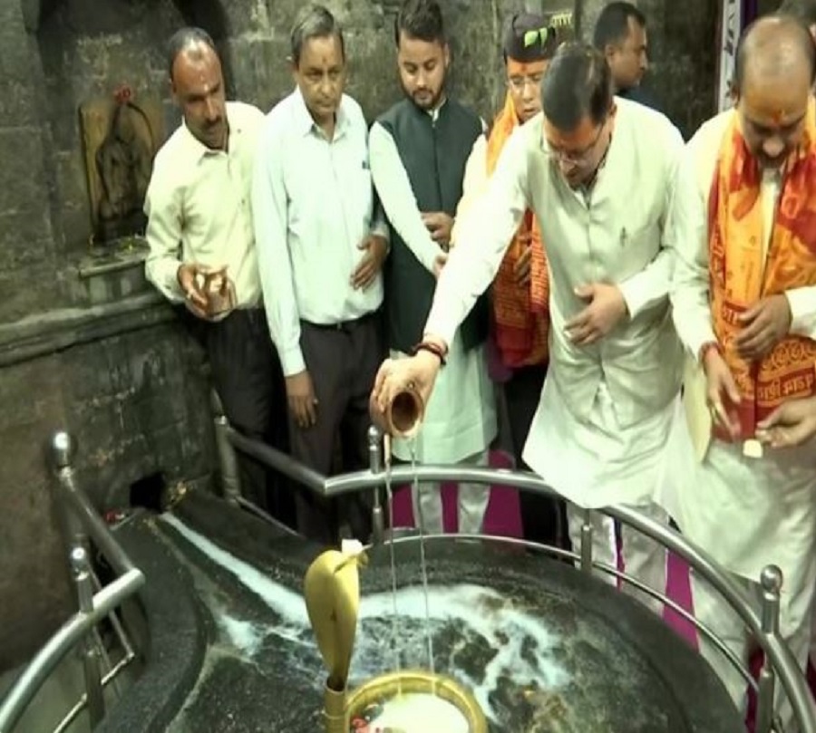 CM Pushkar Singh Dhami in Bagnath Temple