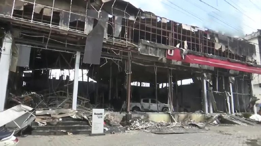 Car showroom gutted in fire