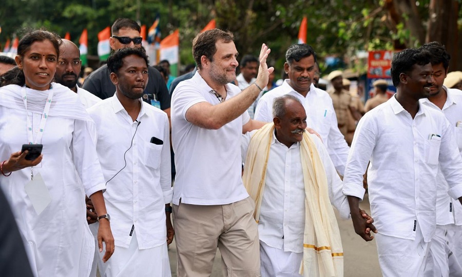 Rahul Gandhi at Bharat Jodo Yatra Day 3