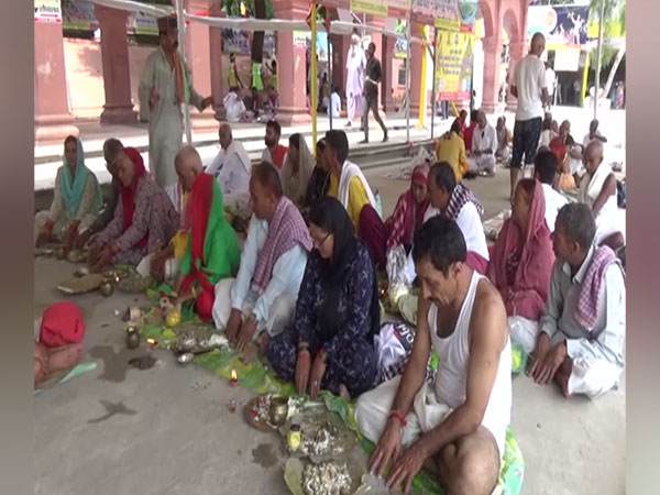 Devotees perform 'Pind Dan' on the First day of Pitru Paksha in Gaya