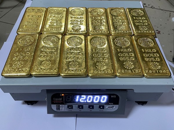 The gold seized at the Mumbai Airport