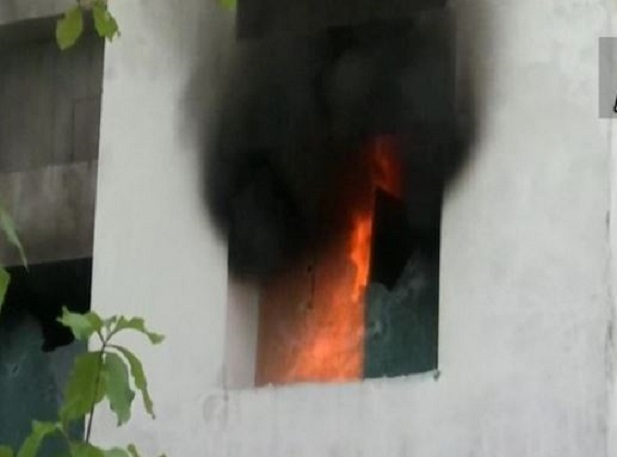 Visual of Vanatara resort on fire