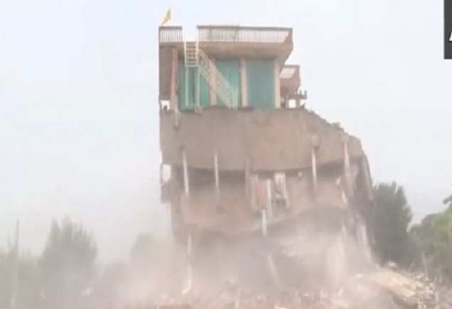 Visual of demolition of house in Manesar, Haryana