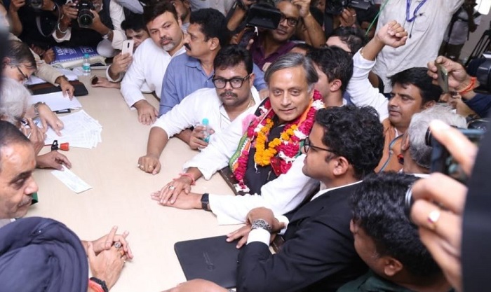 Shashi Tharoor files nomination for Congress Presidency