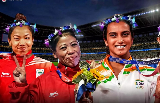 (From left) Mirabai, Mary Kom, Sindhu elected to IOA Athletes' Commission (File)