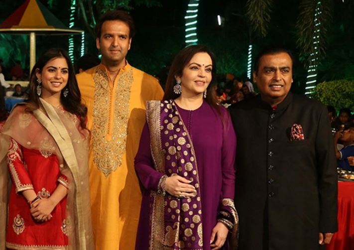 Mukesh Ambani and his family (File)