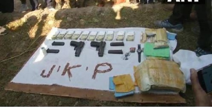 Police recovers arms, ammunition and Rs 5 lakh cash dropped by a drone