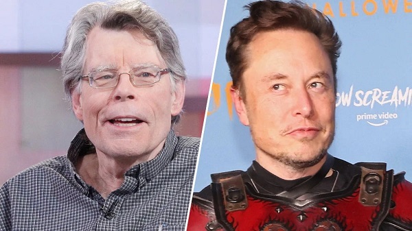American author Stephen King and Twitter CEO Elon Musk (File)