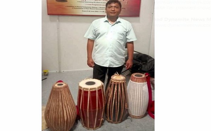 Award winning drum maker Shaikhom Surchandra Singh