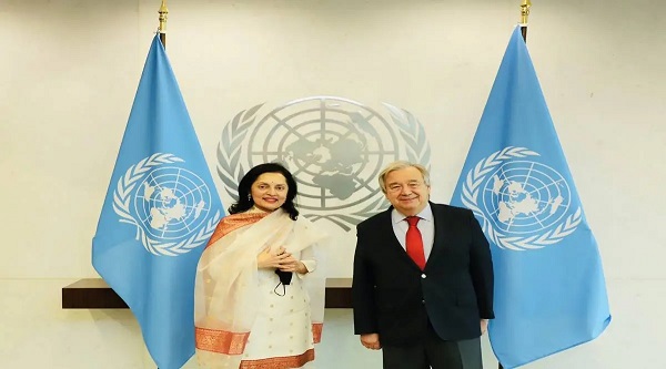UN Ambassador Ruchira Kamboj meets UNSG