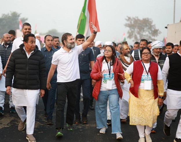 Rahul Gandhi resumes 'Padyatra' in Madhya Pradesh