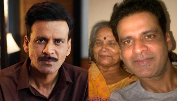 Actor Manoj Bajpayee with his mother