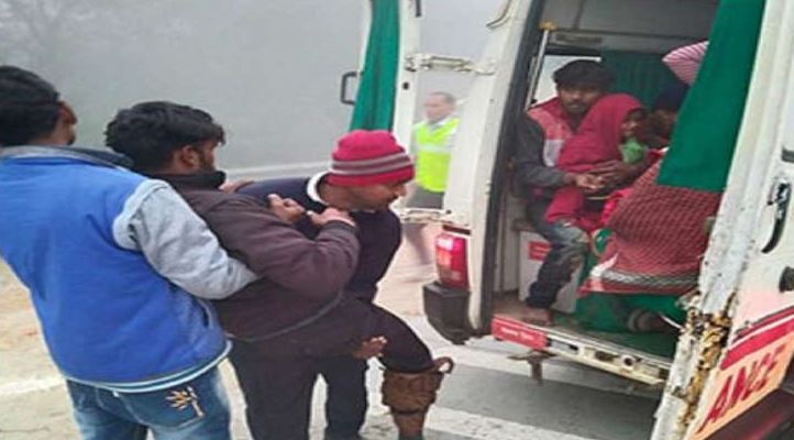 Injured being shifted to hospital in UP