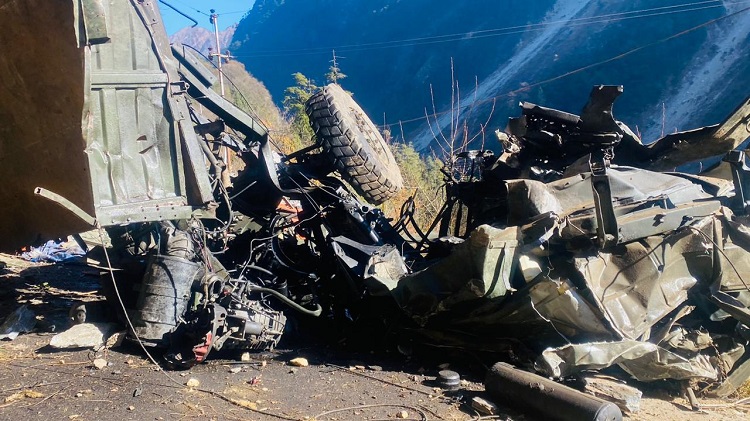16 Army personnel died after vehicle carrying them fell into a gorge