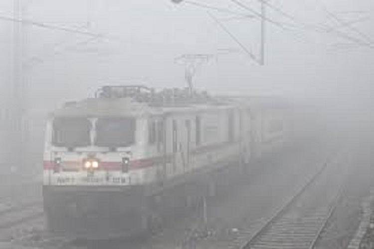 Several trains running late due to fog