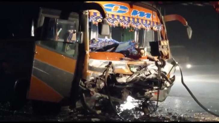 Visual from the accident in Gujarat's Navasari