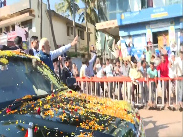 PM Modi holds roadshow in Karnataka's Hubballi