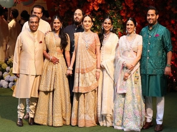 Ambani family on the Engagement Ceremony of Anant Ambani and Radhika Merchant