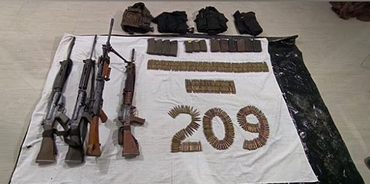Recovered arms and ammunition