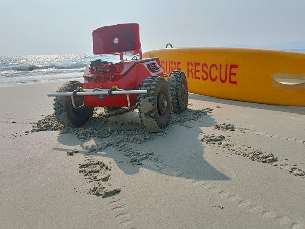 AI-powered robot on Goa beach