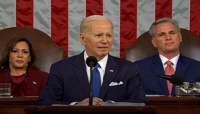 US President Joe Biden addressing in White House