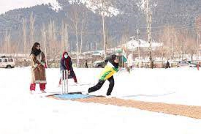 Women's snow cricket tournament in Kupwara