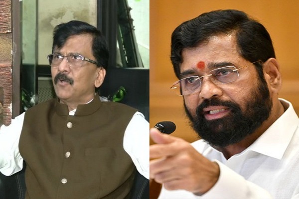 Sanjay Raut (L), Eknath Shinde