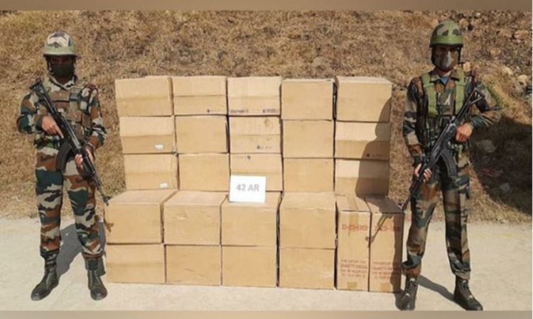 Assam Rifles recover 60 boxes of illegal foreign-origin cigarettes