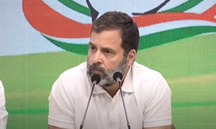 Rahul Gandhi addresses media persons