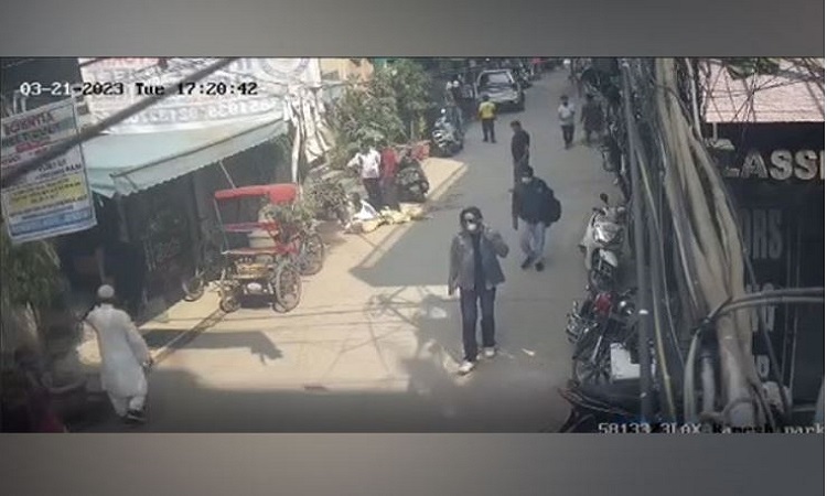 CCTV footage shows Amritpal Singh walking on a Delhi street