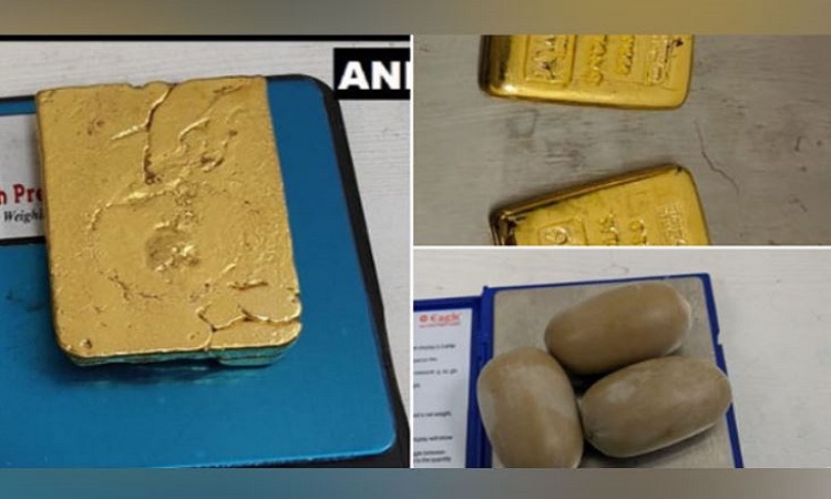 Gold worth Rs 65 lakhs recovered from two passengers at Hyderabad airport