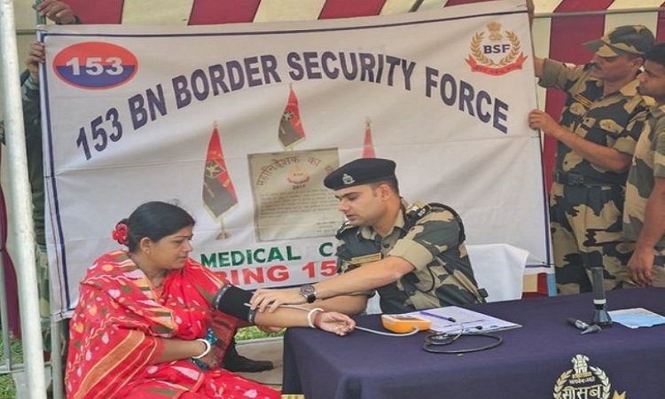 BSF medical camp at Kaijuri village