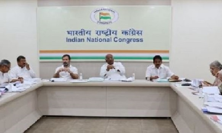 Congress president Kharge and Rahul Gandhi in Party Central Election Committee meeting