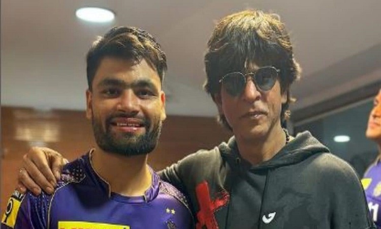 Rinku Singh with Shah Rukh Khan