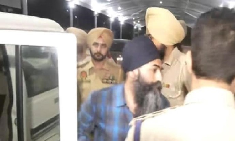 Papalpreet Singh at Amritsar airport