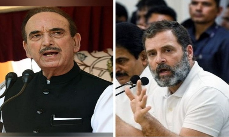 Ghulam Nabi Azad (L), Rahul Gandhi