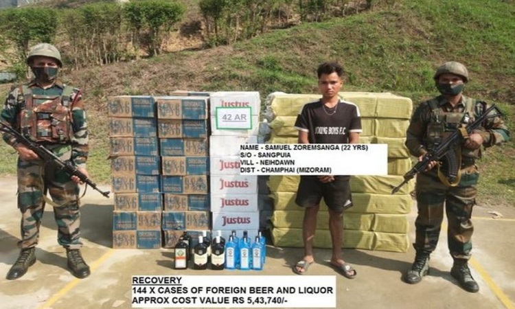 Assam Rifles 144 cases of foreign-origin beer