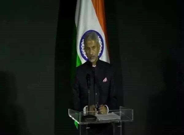 EAM Jaishankar addressing the media in Panama City