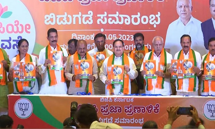 BJP releases its election manifesto in Bengaluru