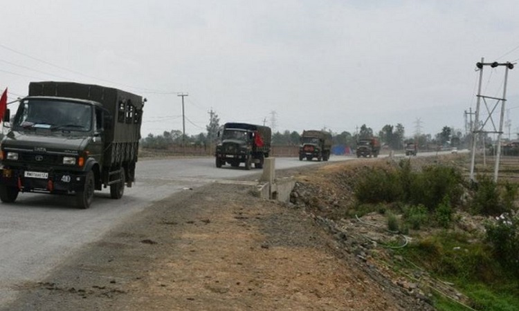 Army and Assam Rifles conduct flag march and aerial reconnaissance in Manipur