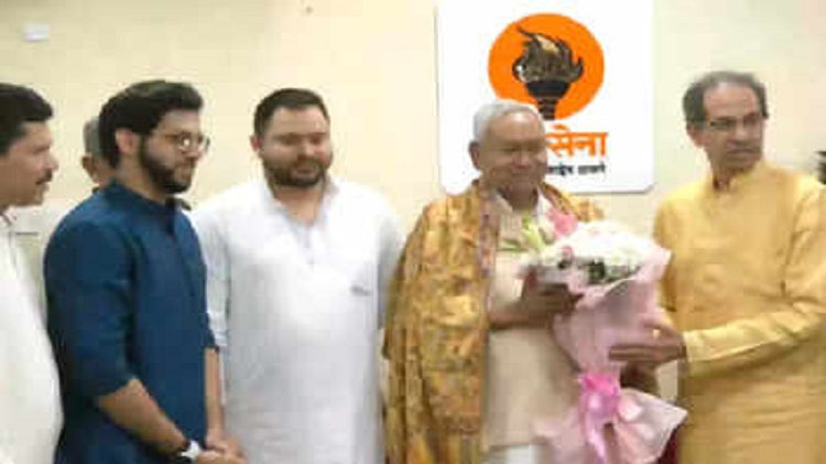 Nitish Kumar, Tejashwi meet Uddhav Thackeray in Mumbai