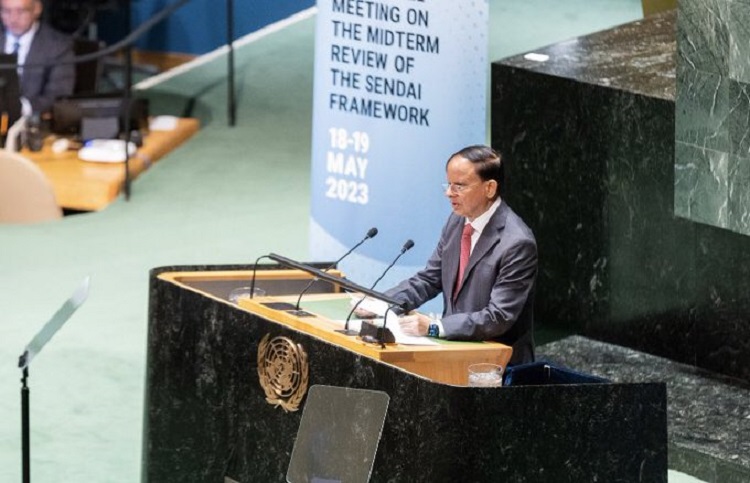 Dr PK Mishra delivers keynote address at the UN session in New York