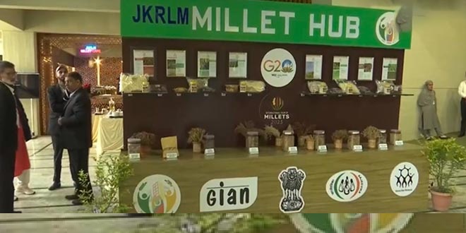 Special food stall "Jammu Kashmir Rural Livelihood Mission Millet Hub" in Sher-I-Kashmir International Centre