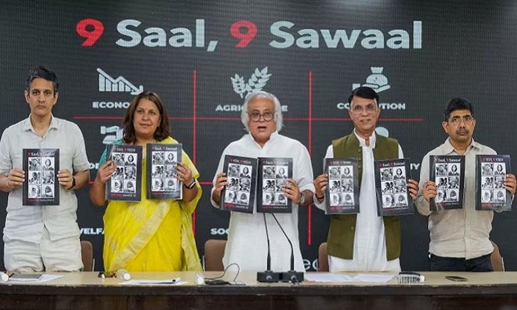 '9 Saal 9 Sawaal': Congress releases document on BJP's  9-year rule