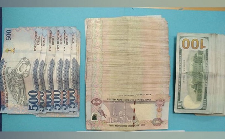 Visual of foreign currency recovered