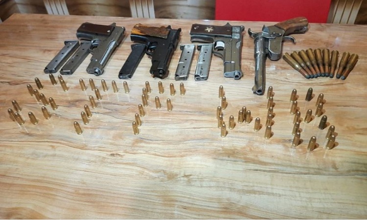 Arms & ammunition recovered during STF raid
