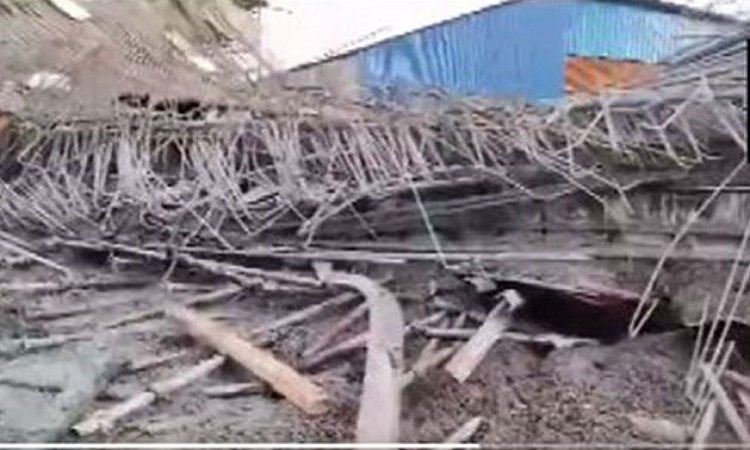 Eight injured as flyover slab collapsed in Hyderabad's LB Nagar