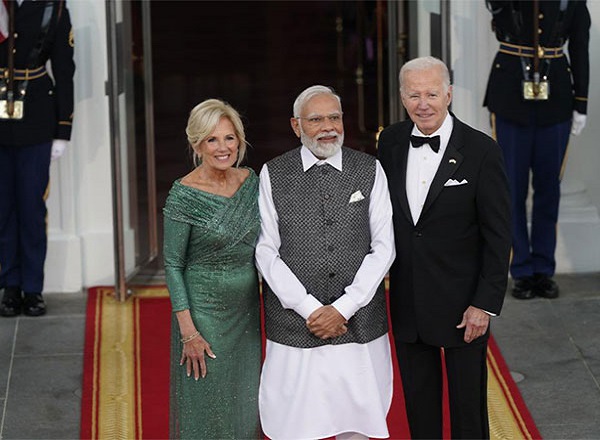 Prime Minister Narendra Modi at White House for a State dinner hosted by US President Joe Biden and First Lady Jill Biden